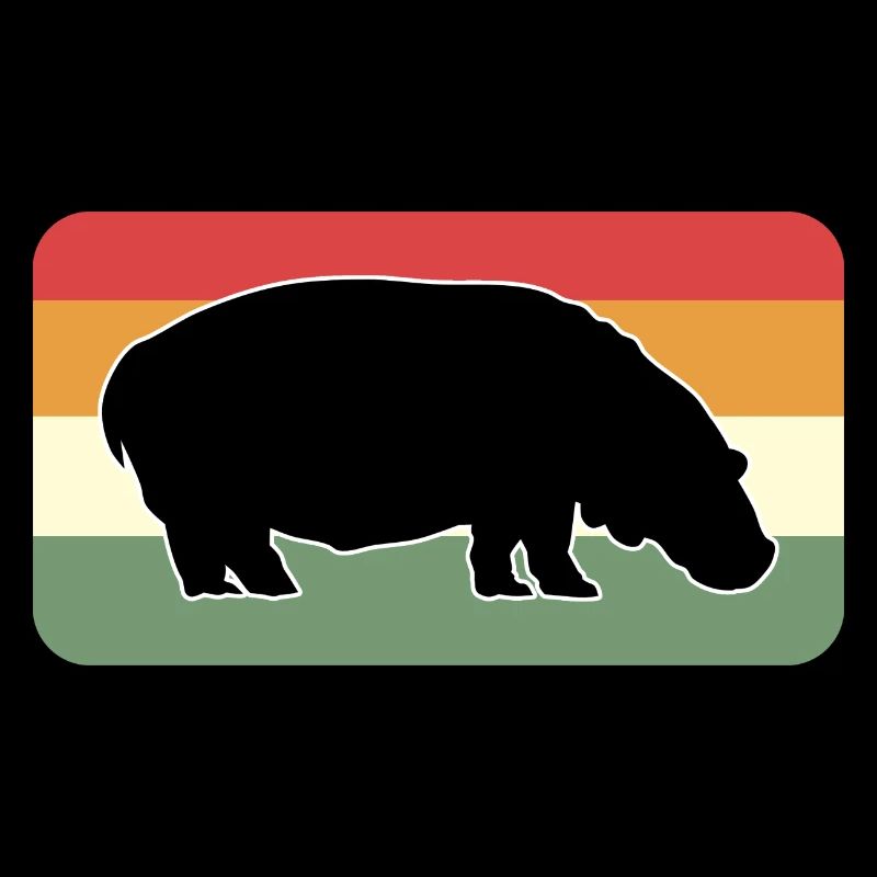 Hippo Retro Tierpfleger Geschenk