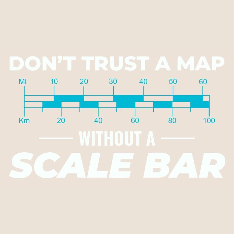 Map Scale Bar GIS Cartography Geographer Data