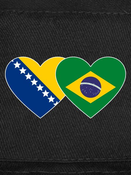 Bosnie Brésil Flag Heart