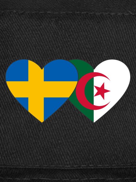 Suède Algérie Drapeau Coeur