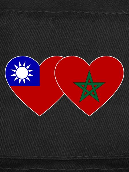 Taiwan Maroc Flag Heart
