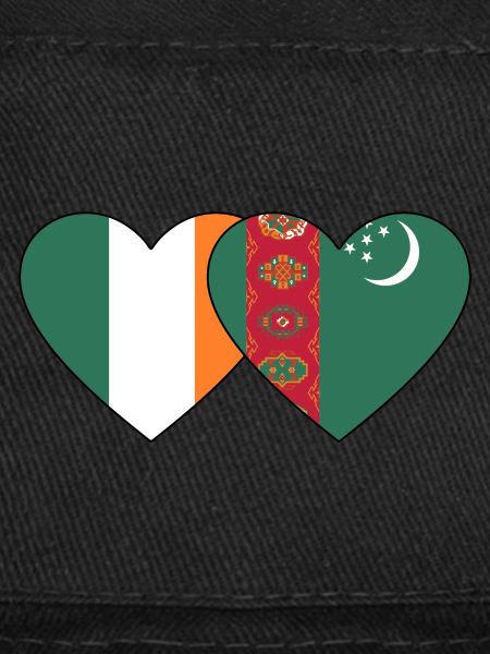 Irlande Turkménistan Flag Heart