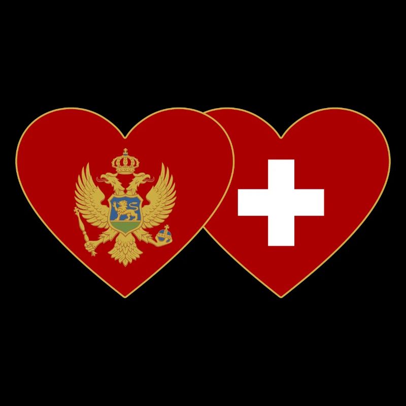 Monténégro Suisse Drapeau
