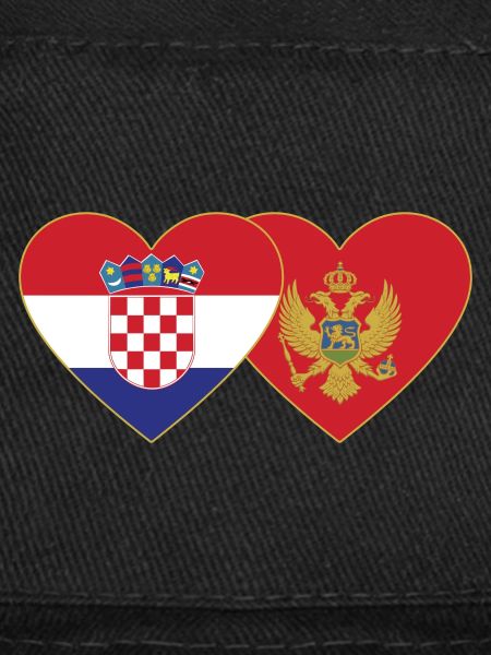 Croatie Monténégro Drapeau
