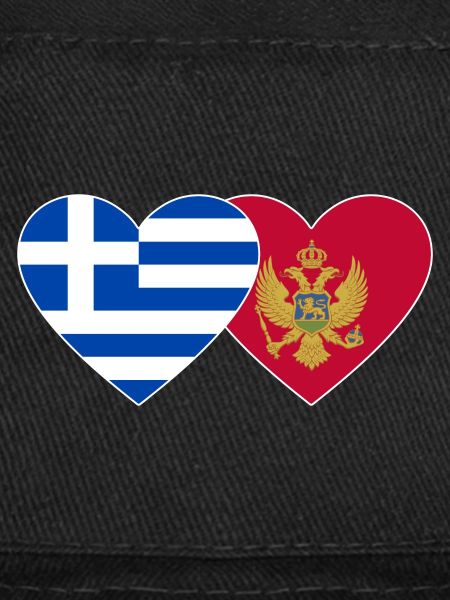 Grèce Monténégro drapeau
