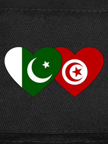 Drapeau Pakistan Tunisie Coeur