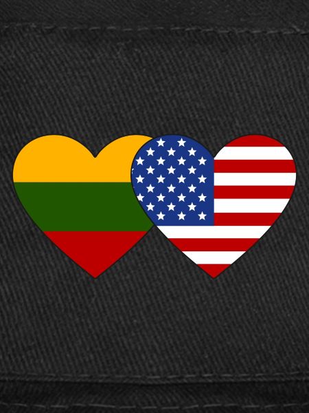 Lithuania USA Flag Heart