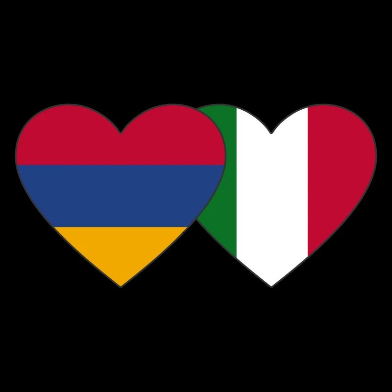 Arménie Italie Drapeau Coeur