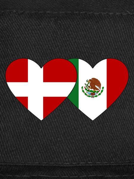 Danemark Mexique Flag Heart
