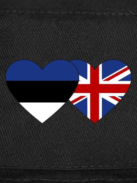 Estonie Angleterre Drapeau Coeur