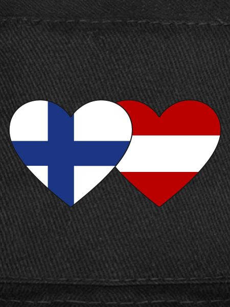 Finland Austria Flag Heart