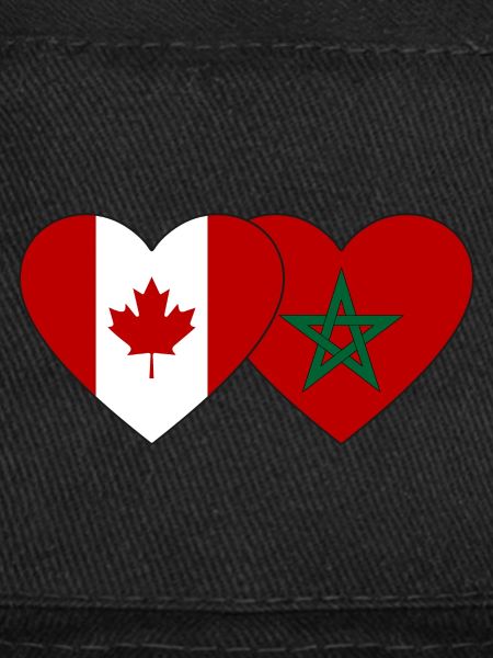 Cœur de drapeau Canada Maroc