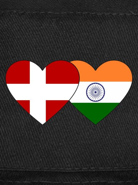 Denmark India Flag Heart