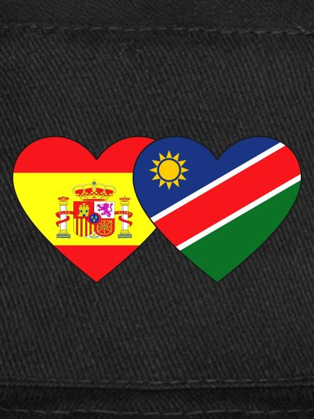 Spain Namibia Flag Heart