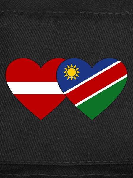 Latvia Namibia Flag Heart