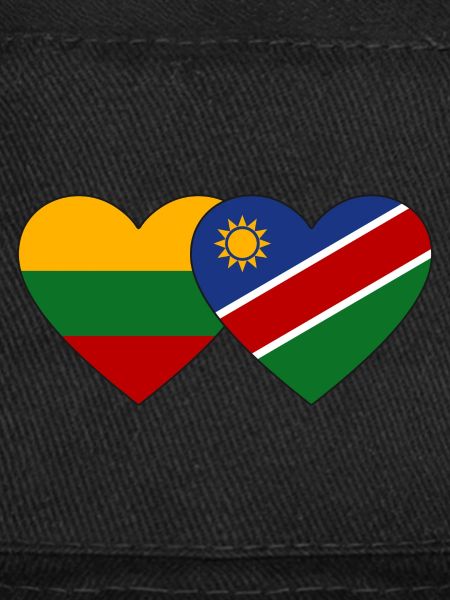 Lithuania Namibia Flag Heart
