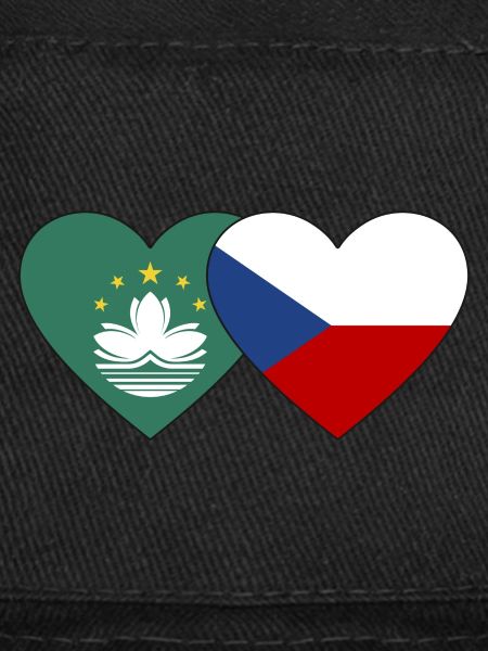 Macao République tchèque Flag Heart