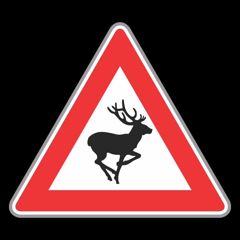 Signalisation routière cerfs
