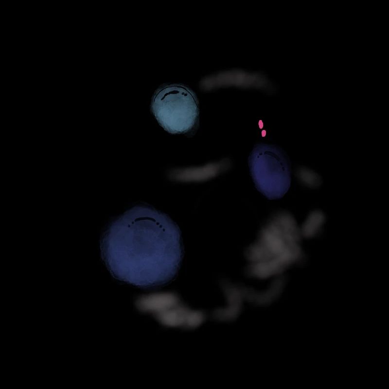 Fleur de centrife avec perles bleues