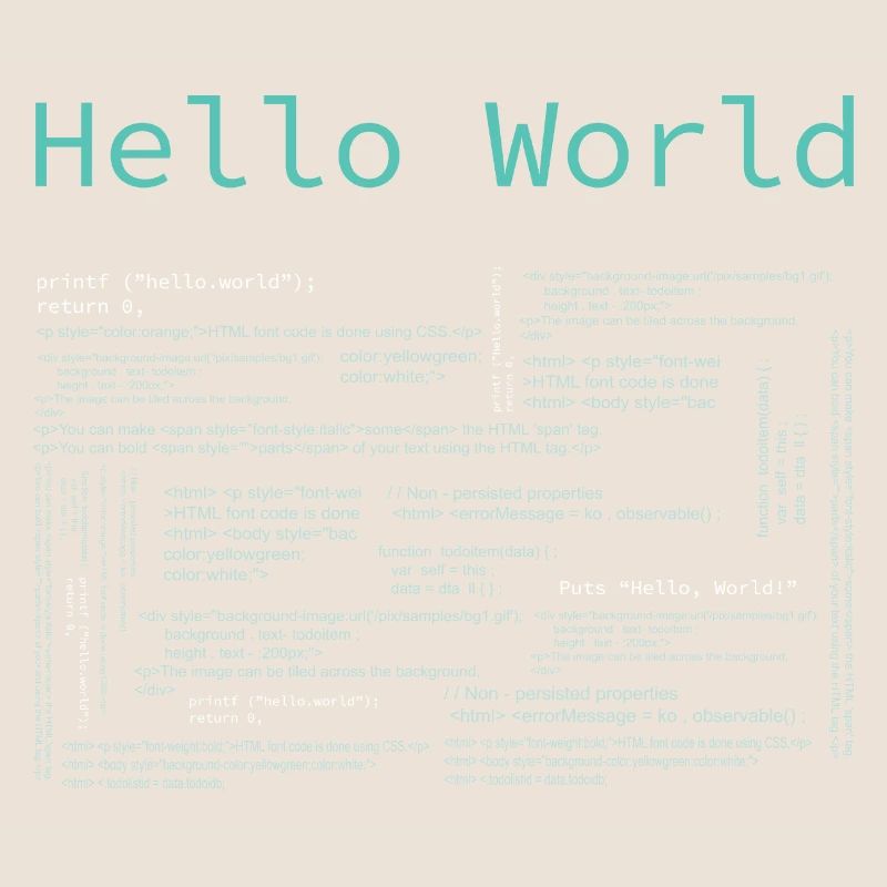Hello World - Computer Pr... Programmers & Nerd