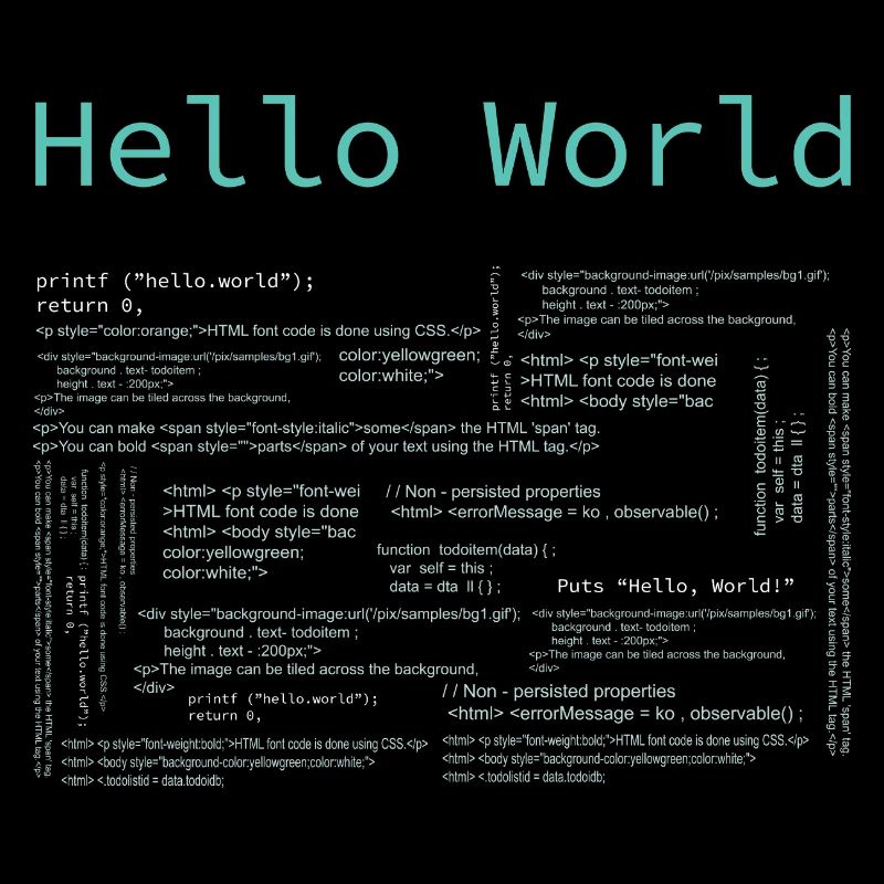 Hello World - Computer Pr... Programmeur & Nerd