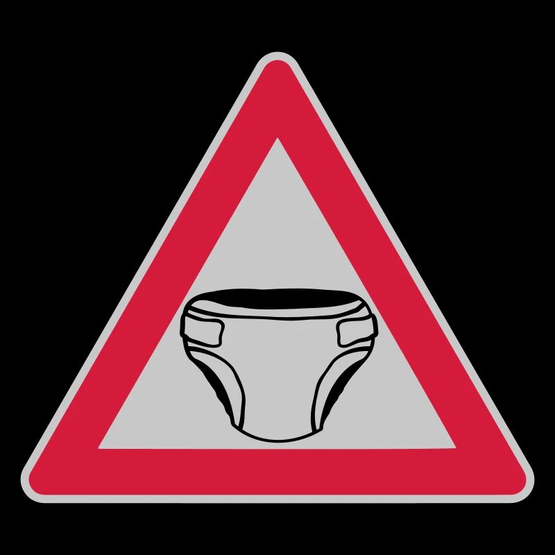 Vorsicht Schild Windel