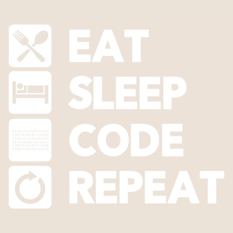 Eat Sleep Code Repeat Coder Programmer Software De