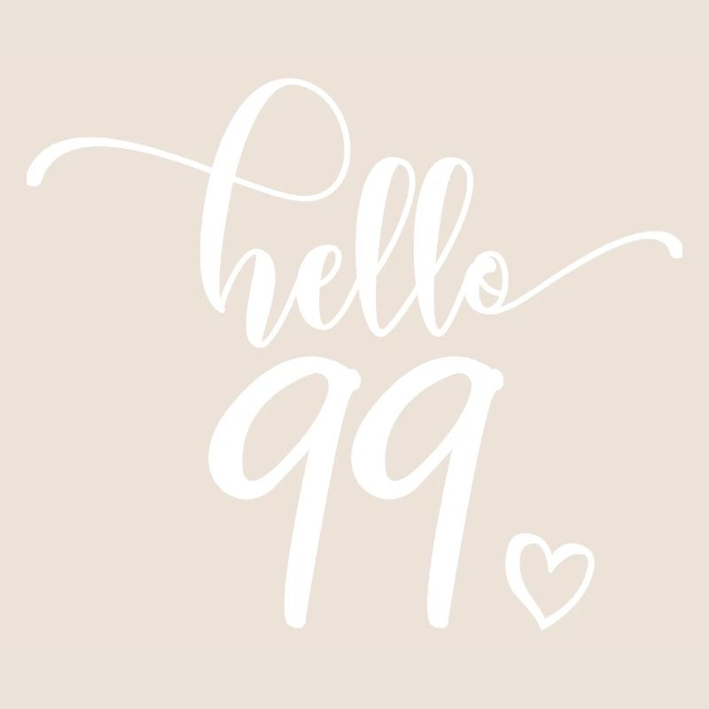 Hello 99 - Mignon cadeau de 99e anniversaire, 99 ans
