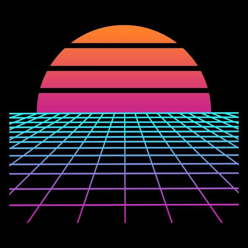 Synthwave Sunset. Maler Gift