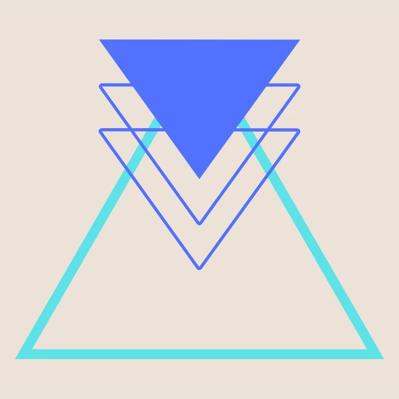 Triangle Bleu Bleu Clair Abstrait Géométrique