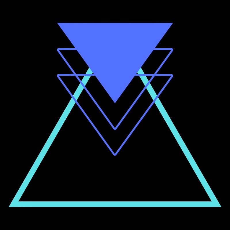Triangle Blue Light Blue Abstract Geometric