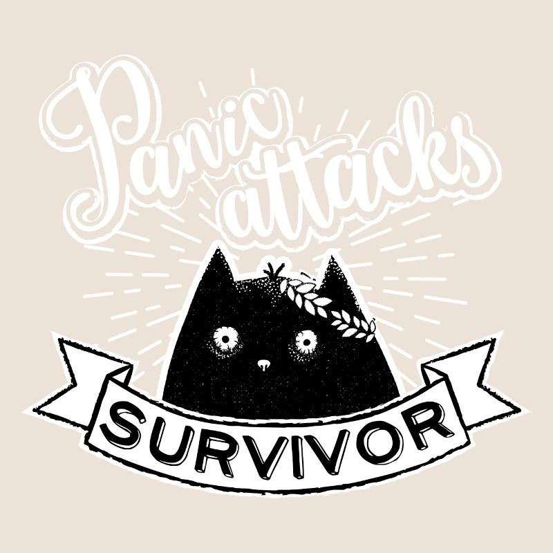 Panic Attacks Survivor, black and white, ver. 2