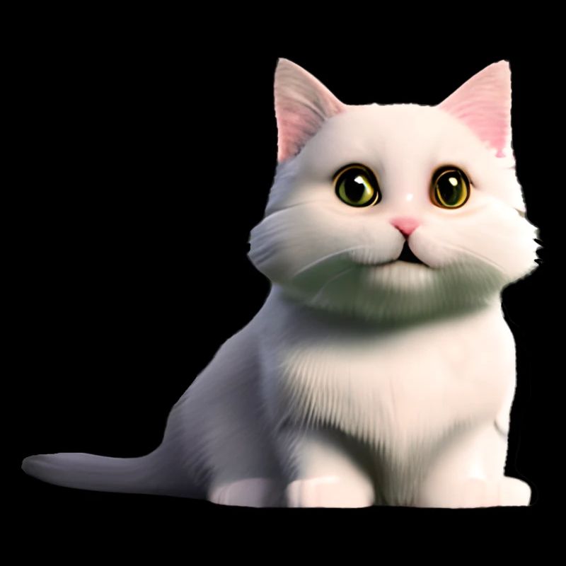 weiße Mietzekatze