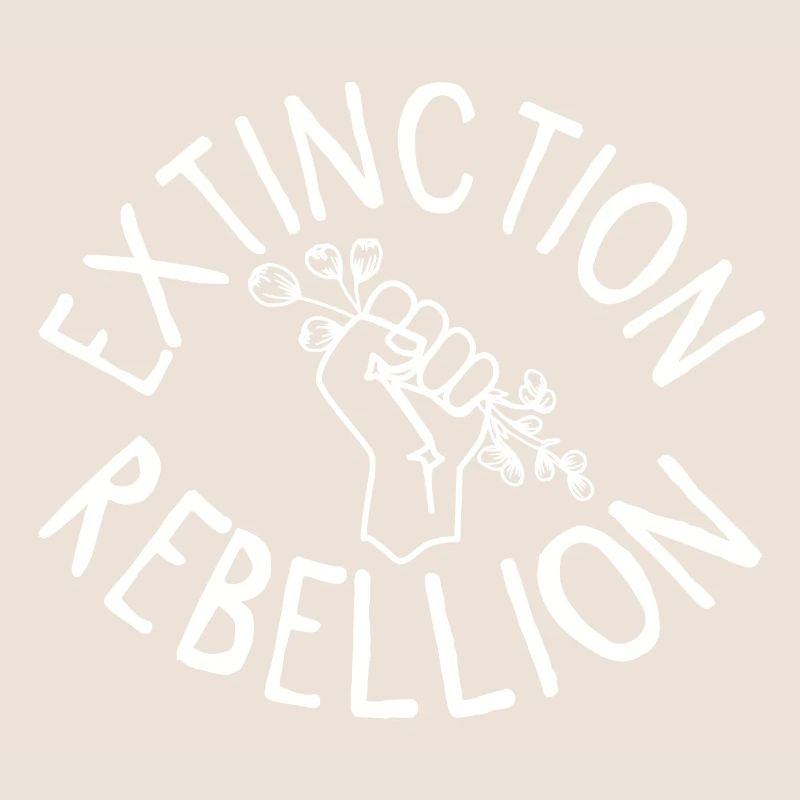 Extinction Rebellion Faust mit Knospe