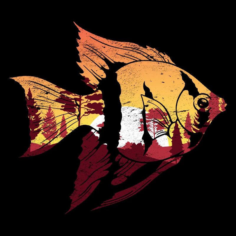 Nature Sunset Trees Animal Gift Fish