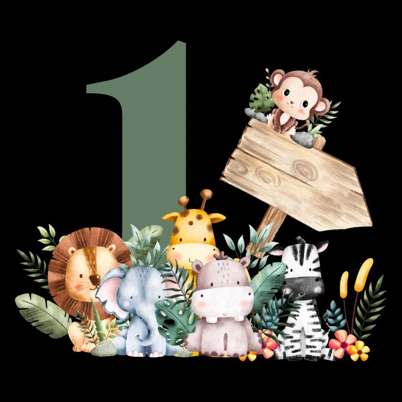 1st Birthday Personalized Safari