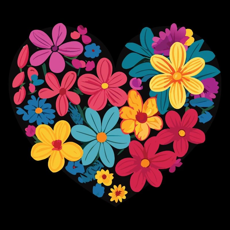 Amour - Fleurs - Cœur