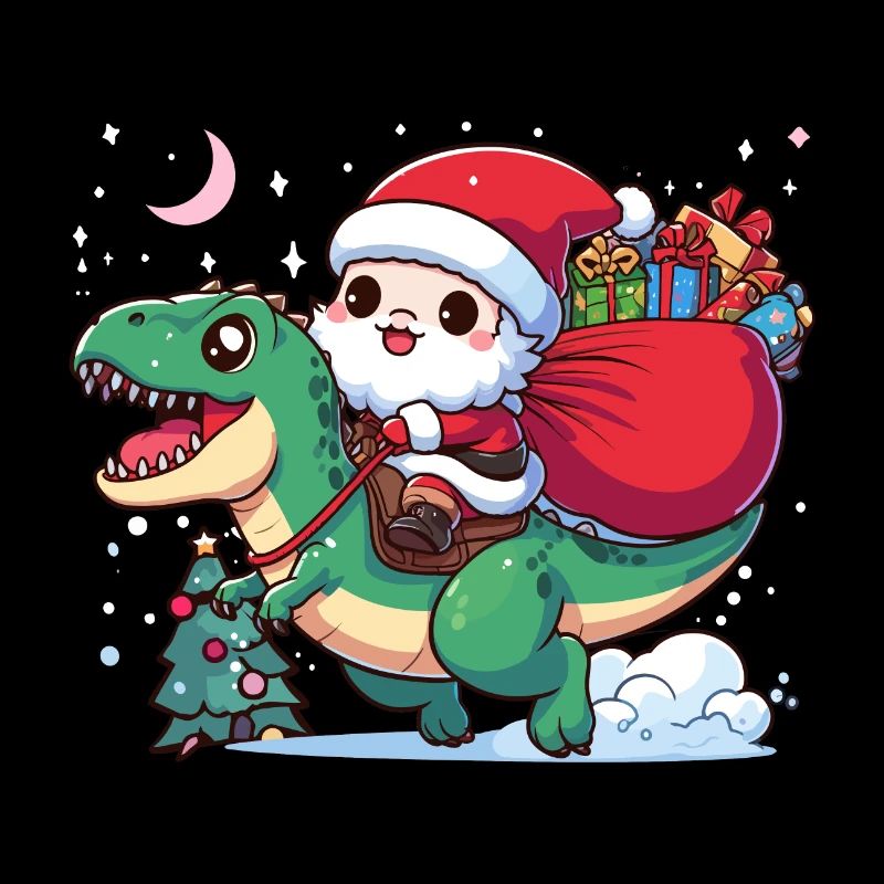 Père Noël et T rex