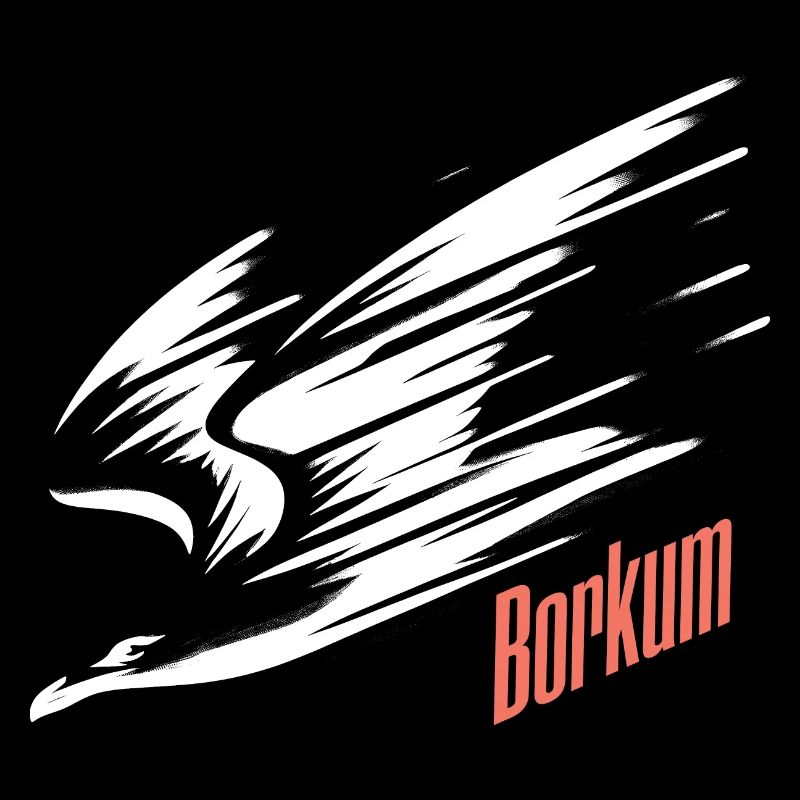 T-shirt de vacances Borkum Dive Low Flyer Seagull