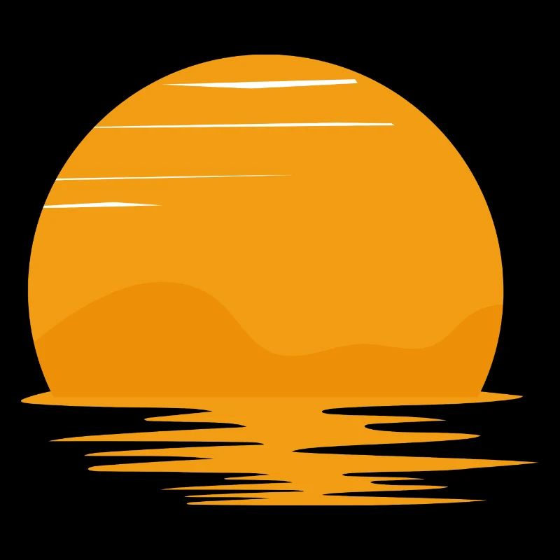 Retro Sunset Rays Wavy