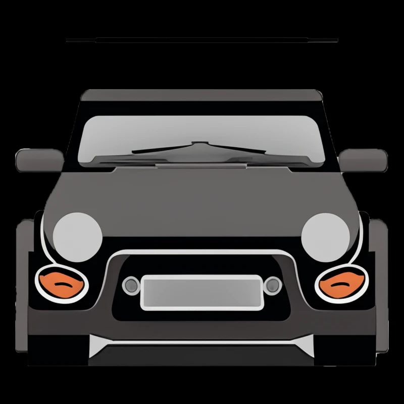 Minimalistisches Auto frontal