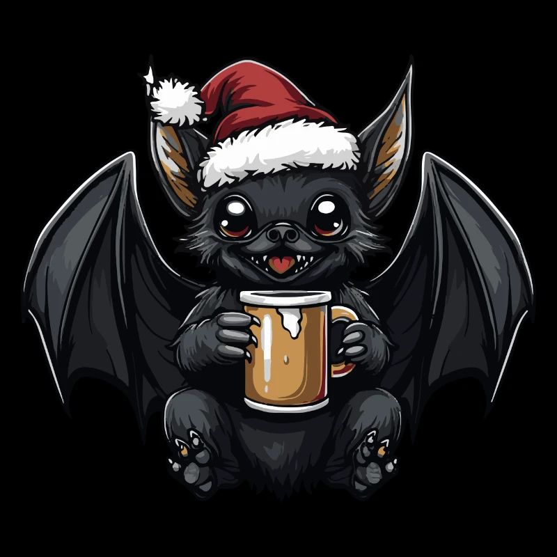 Fledermaus Weihnachten Bier