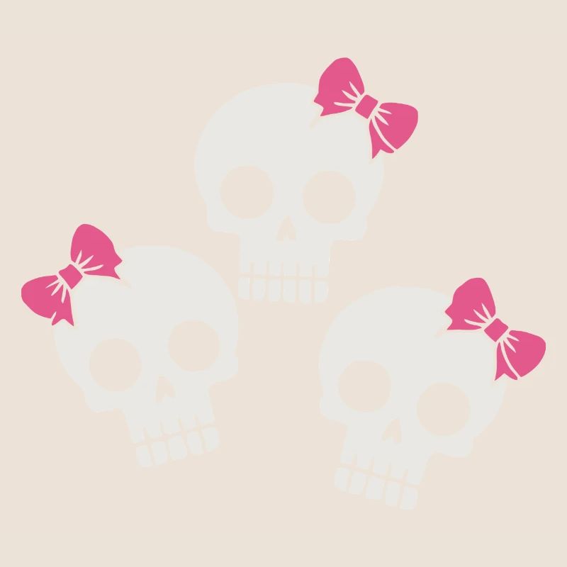 Cute Skull with Bows