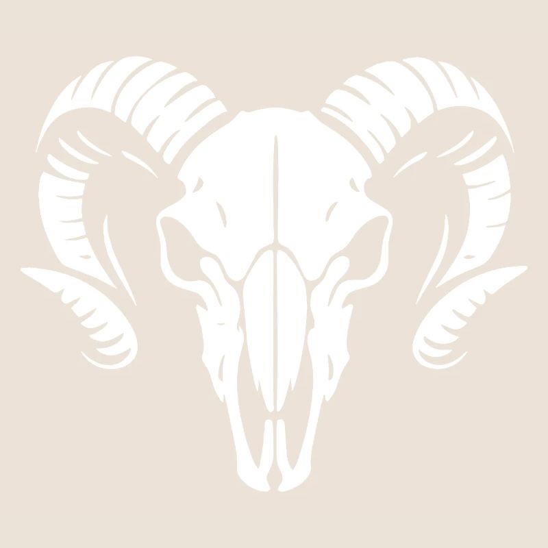 Ram's Head Skull with Horns - Battering Ram