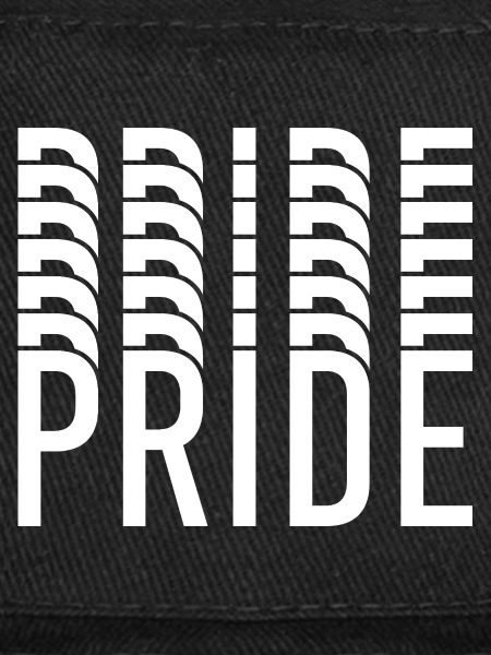 Pride-Typografie in Farbclustern