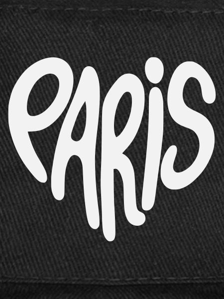Paris Graffiti-Skript Logo herzförmig