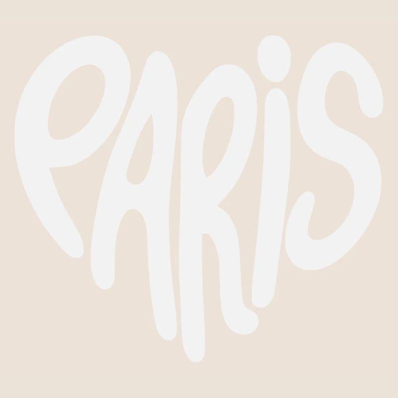 Logo de graffiti de Paris en forme de cœur