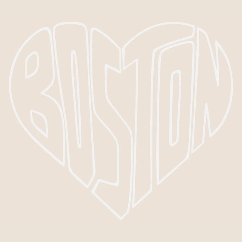 Boston Heart Typo Design