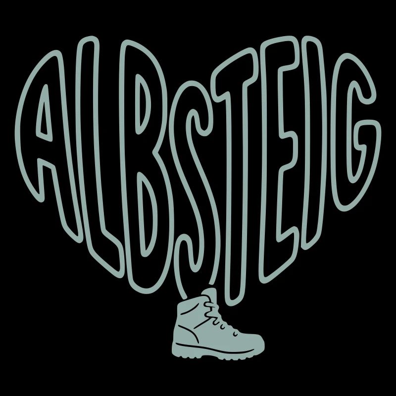 Albsteig Herz mit Wanderstiefel