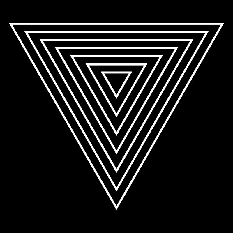 Concentric Triangle Line Art